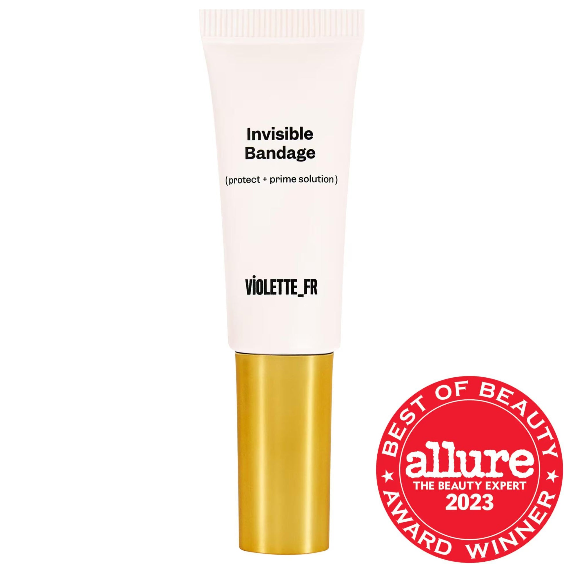 Invisible Bandage makeup primer gel tube, pale pink with gold cap, by VIOLETTE_FR on Tampa Home & Garden Store