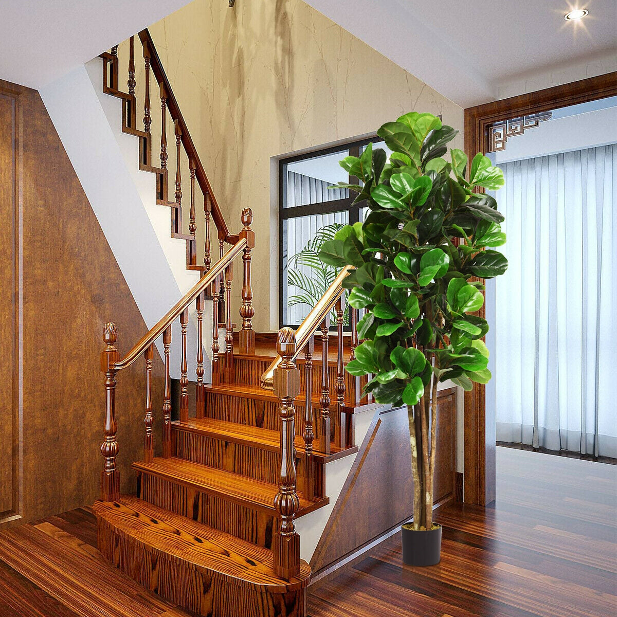 Maceta Decorativa Artificial de 6 Pies para Interiores y Exteriores