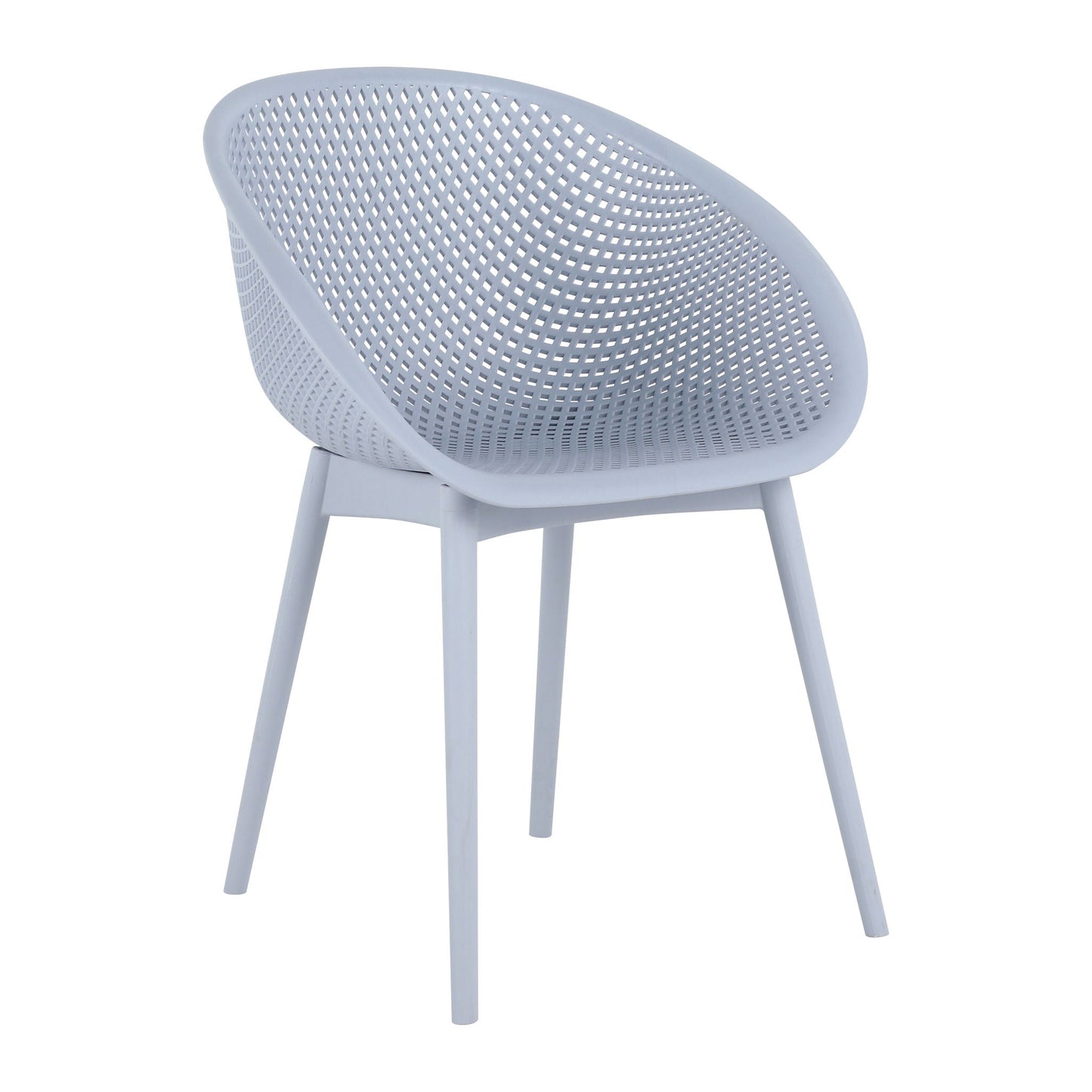 2-piece HouseOfZazla hollow-out lattice kids chairs, white plastic, durable set on Tampa Home & Garden Store