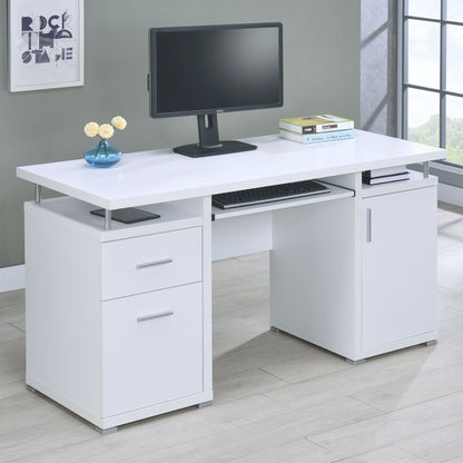 Rochelle 2-Drawer Office Desk white finish by HouseOfZazla on Tampa Home & Garden Store