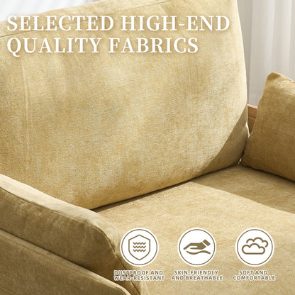 Mid Century Modern 3 Pillow Foldable Sofa Bed