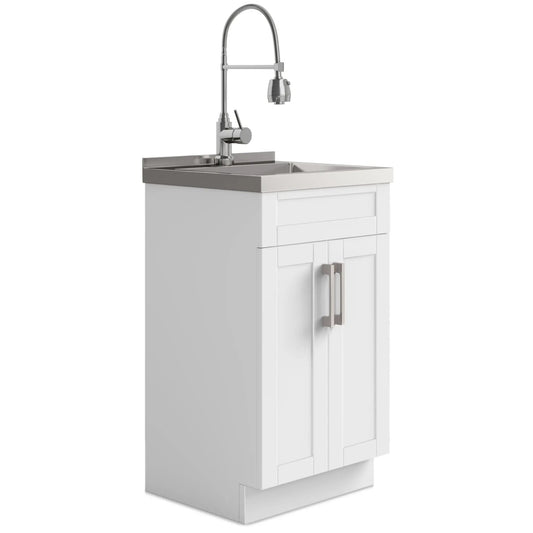 Hennessy Deluxe Laundry Cabinet with Faucet and Stainless Sink on Tampa Home & Garden Store
