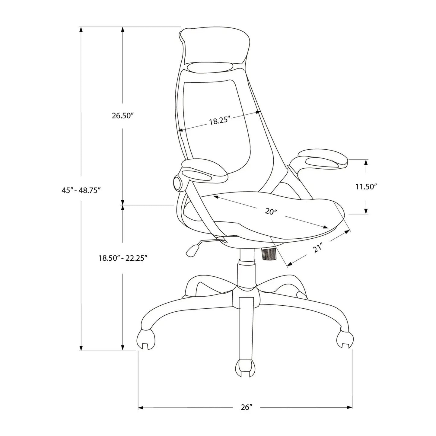 Ergonomic Office Chair with Adjustable Height