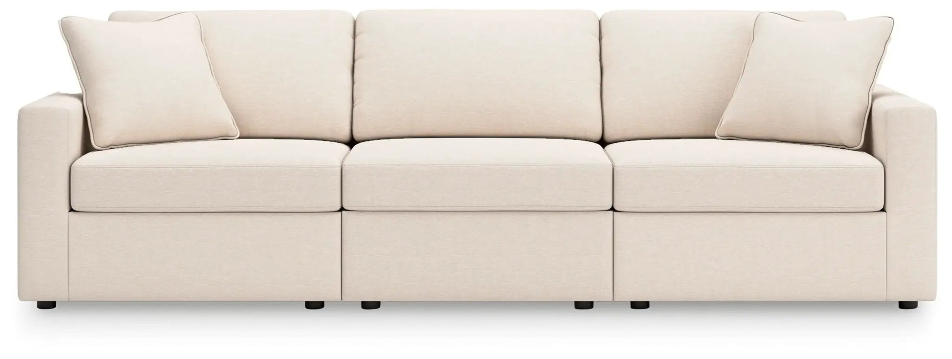 Modmax Sectional Oyster beige fabric stationary sectional by Unique Piece Furniture on Tampa Home & Garden Store