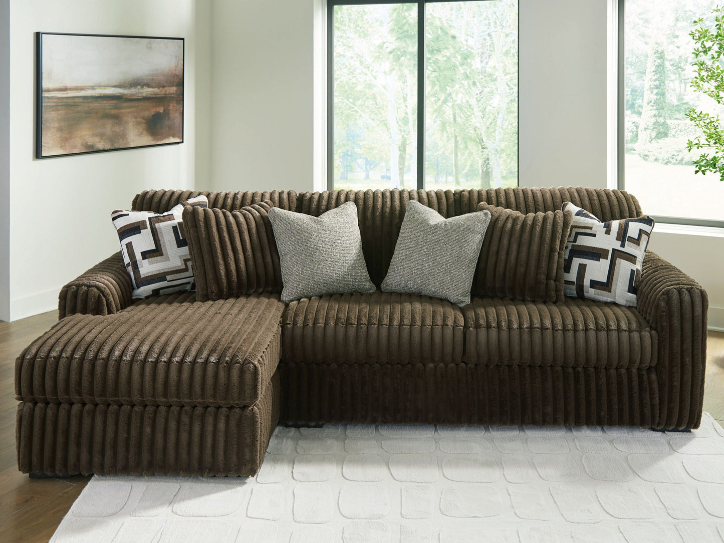 Midnight Madness Sectional and Jumbo Corduroy