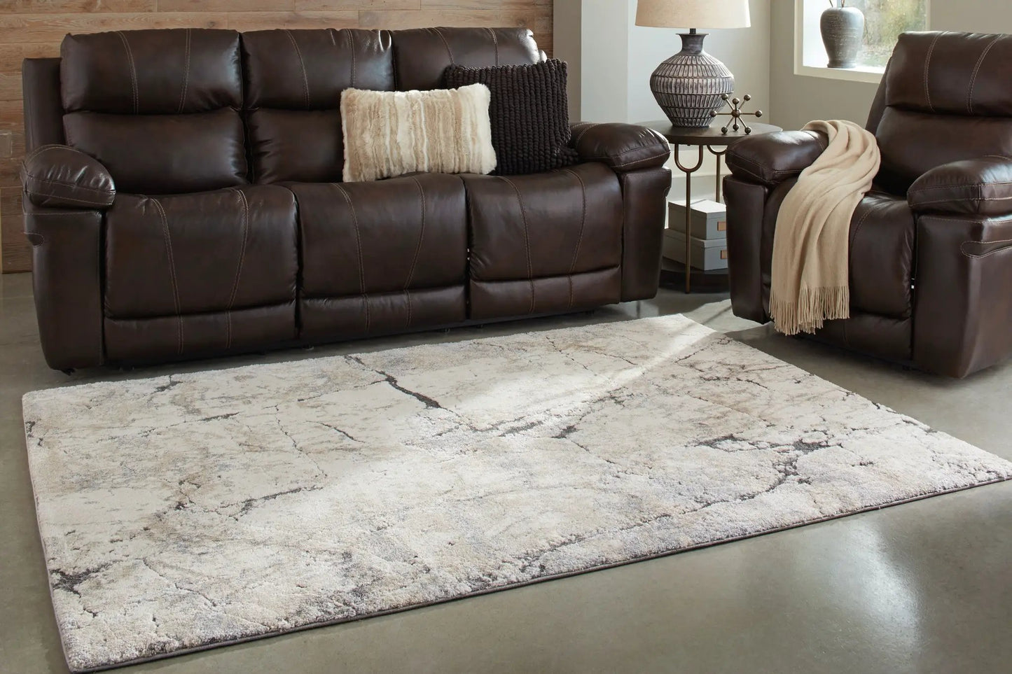 Wyscott Gray Area Rug 5x7 and 8x10 Options
