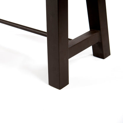 Catriona Teak Bench outdoor furniture with dark brown finish on Tampa Home & Garden Store