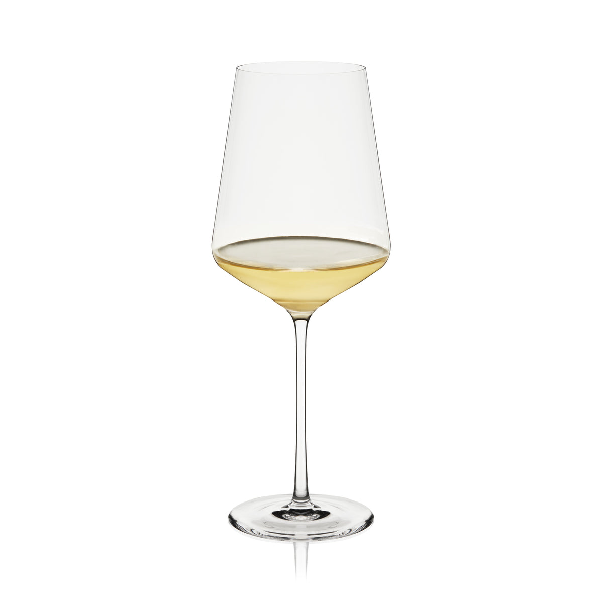 Liminal Universal Wine Glass by Viski, stemmed wine glass with clear bowl and golden-tinted base on Tampa Home & Garden Store