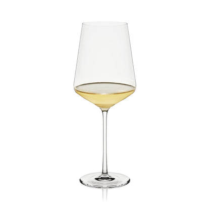 Liminal Universal Wine Glass by Viski, stemmed wine glass with clear bowl and golden-tinted base on Tampa Home & Garden Store