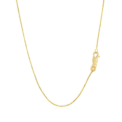 14k yellow gold round snake chain necklace 0.7mm with lobster clasp Bids.com on Tampa Home & Garden Store
