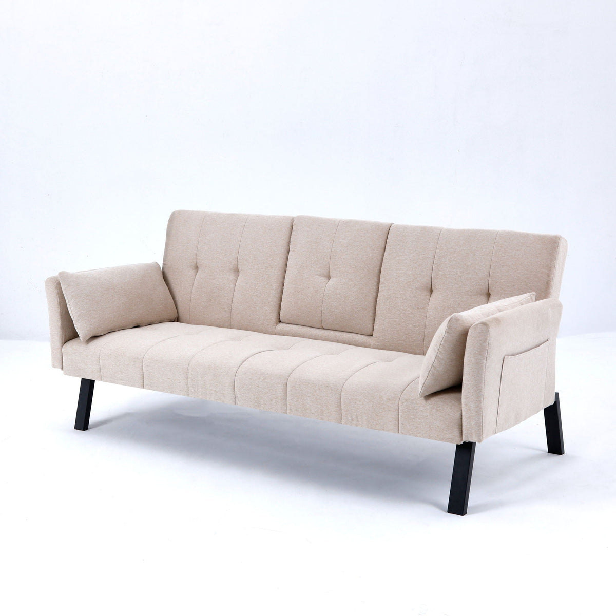 Compact Foldable Sofa Bed and Cup Holder