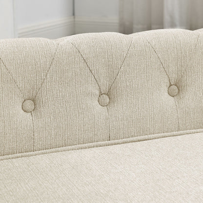 Modern Elegant Rectangle Pet Bed in beige tufted fabric, elevated dog sofa on Tampa Home & Garden Store