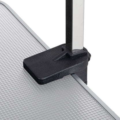 Folding pet grooming table with stainless steel frame and rubber mat; adjustable arm and clamps on Tampa Home & Garden Store