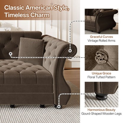 Oversized Chesterfield Sofa and a Pull Out Bed