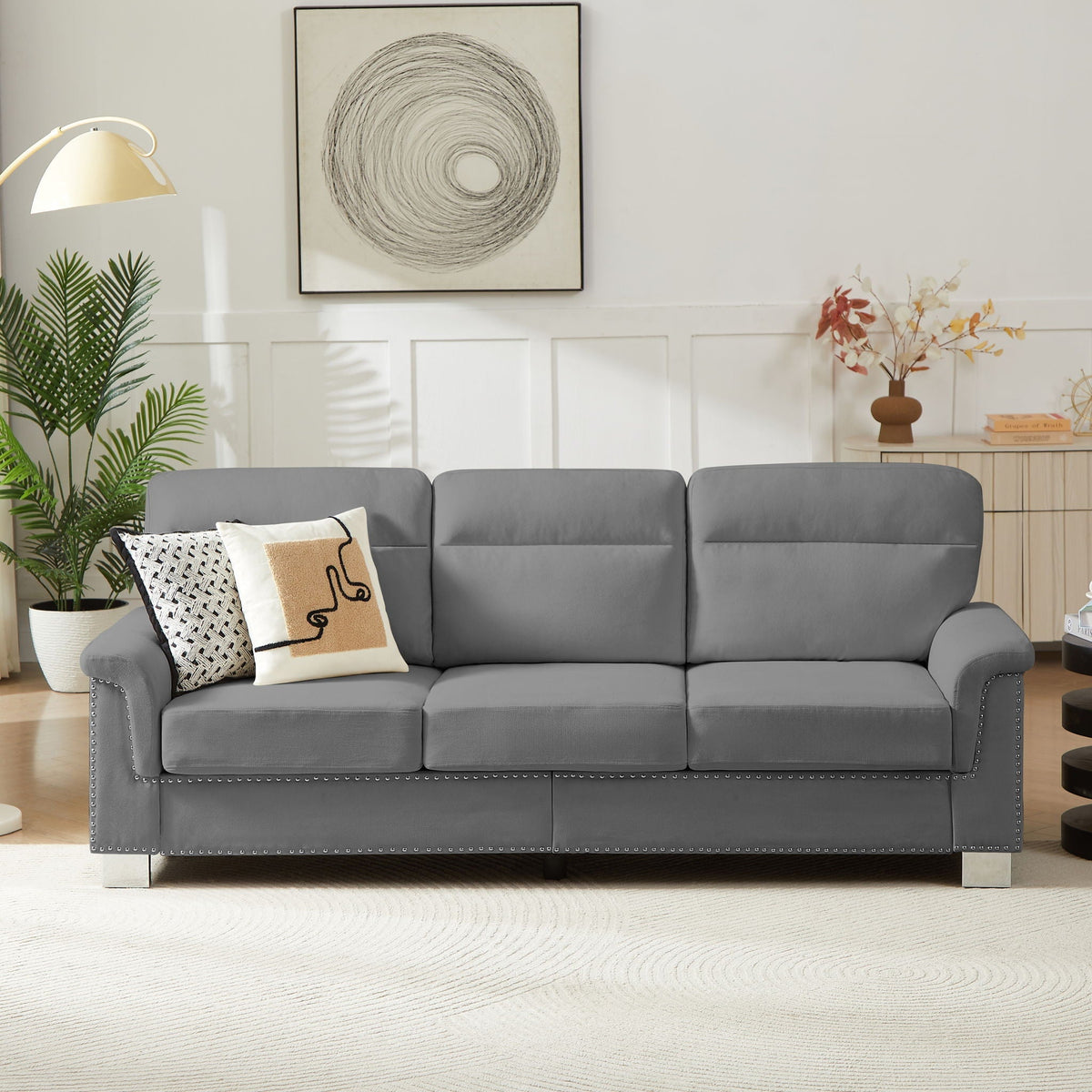 Elegant and Sturdy Three Seater Living Room Sofa