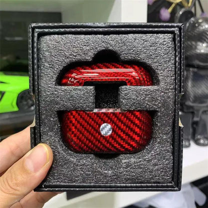 Protective Carbon Fiber Earbuds Case red with badge in black foam box by FLIPSTYLEZLLC on Tampa Home & Garden Store