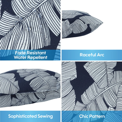 Two Waterproof Outdoor Throw Pillows and Garden