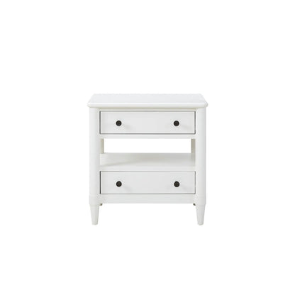 Open Nightstand With 2 Drawers and Felt Lined Top