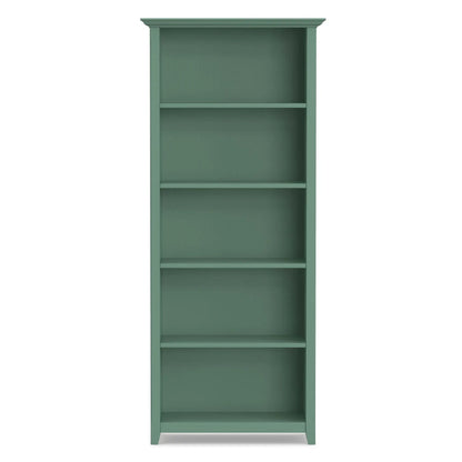 Amherst Five Shelf Bookcase Handcrafted Wood