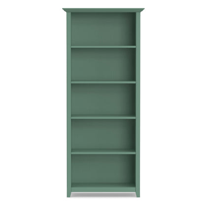 Amherst Wooden Bookcase with Adjustable Shelves in sage green, tall standard bookcase on Tampa Home & Garden Store