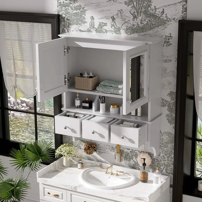 Modern Bathroom Mirror Cabinet With Drawers