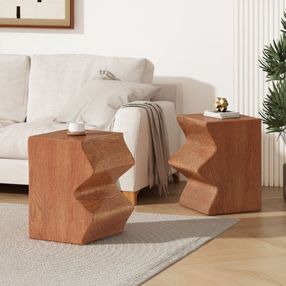 Set of 2 Modern Outdoor Accent Side Tables