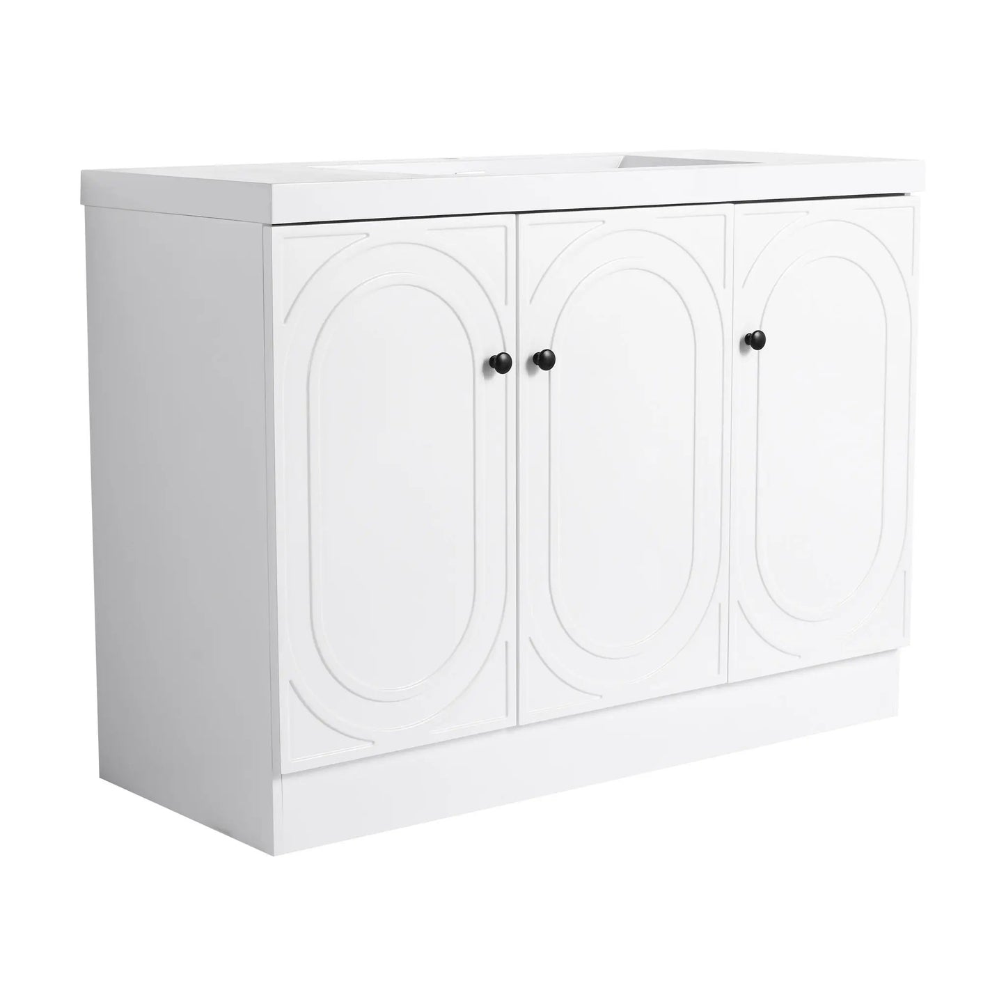 Contemporary Freestanding Vanity With Resin Sink