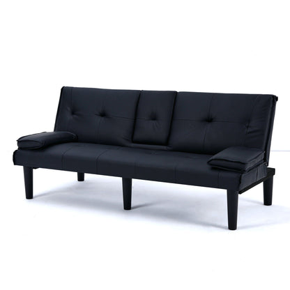 Compact Foldable Sofa Bed and Cup Holder