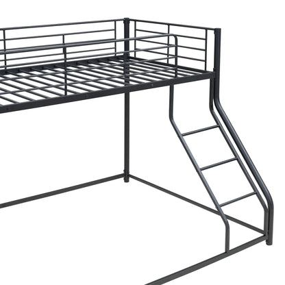 Metal Floor Bunk Bed Sloped Ladder Space Saving