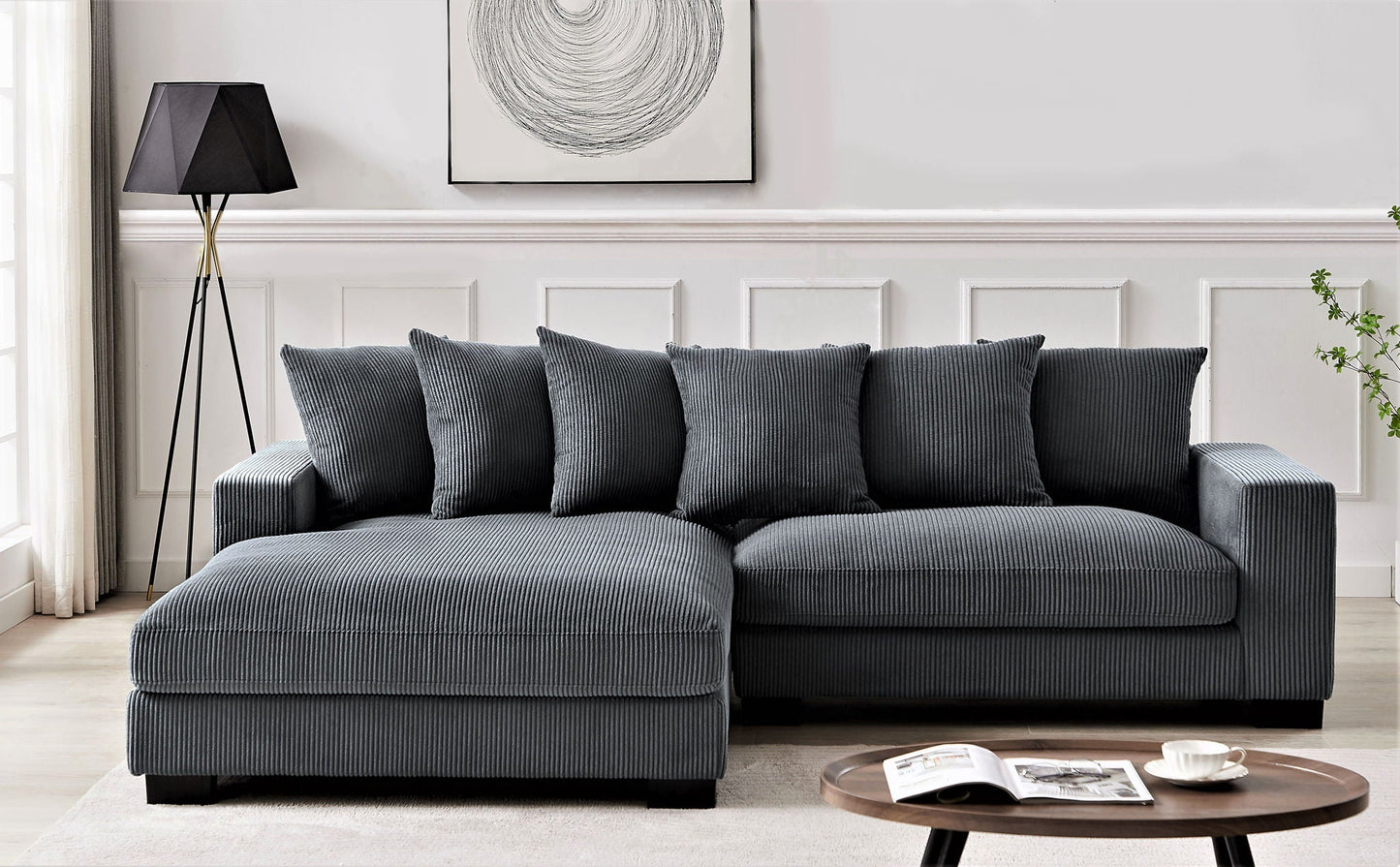 Luxe Oversized 2 Piece Sectional Sofa for Living
