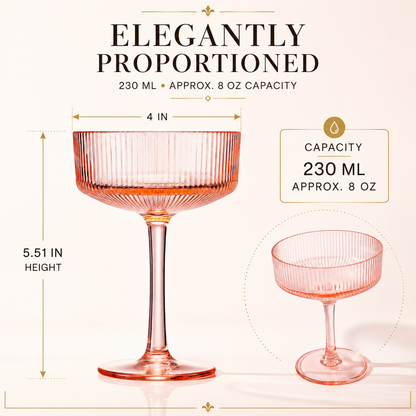 Madrid Acrylic Champagne Coupe Glassware Set of 6