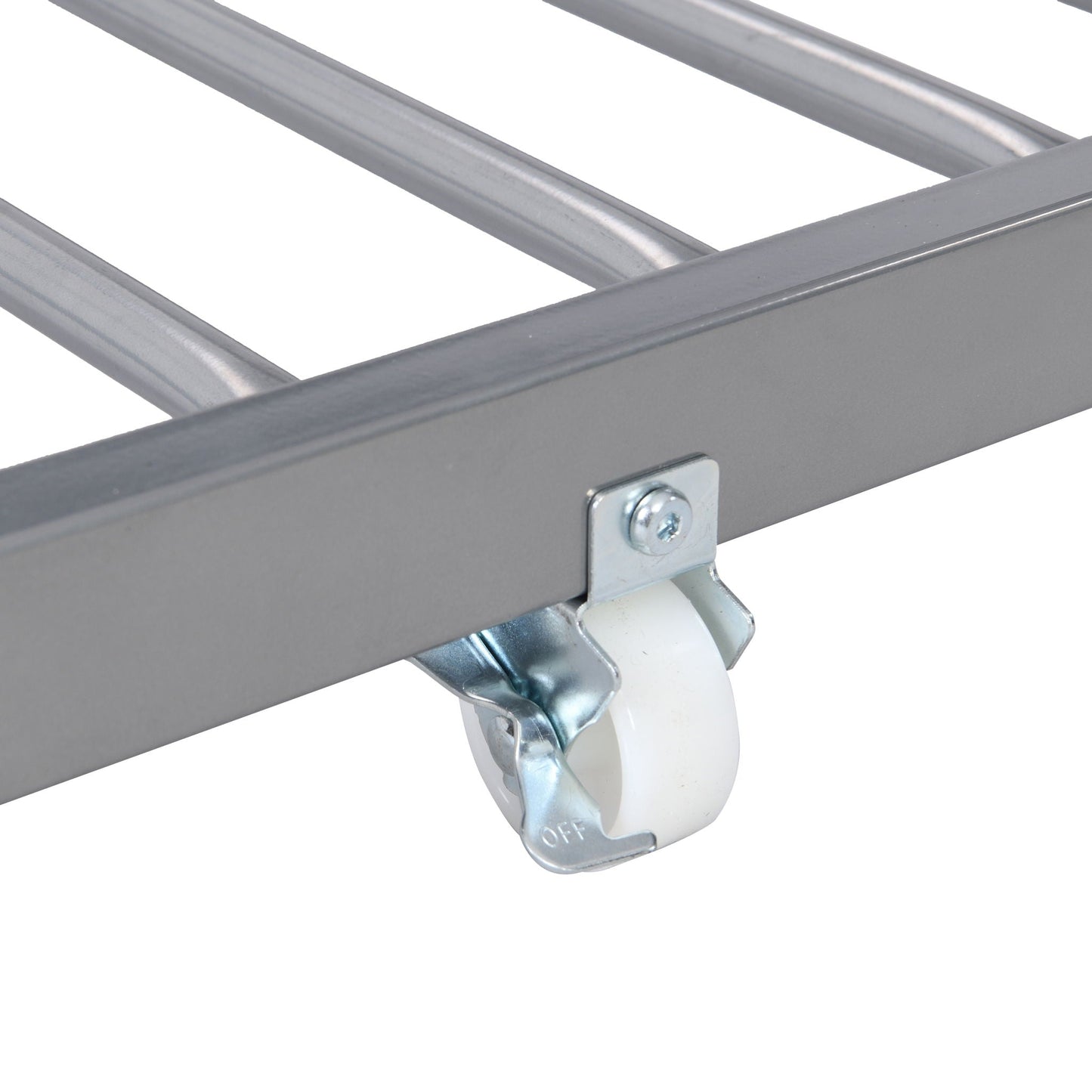 Bunk Bed With Trundle gray steel frame with caster wheels on Tampa Home & Garden Store
