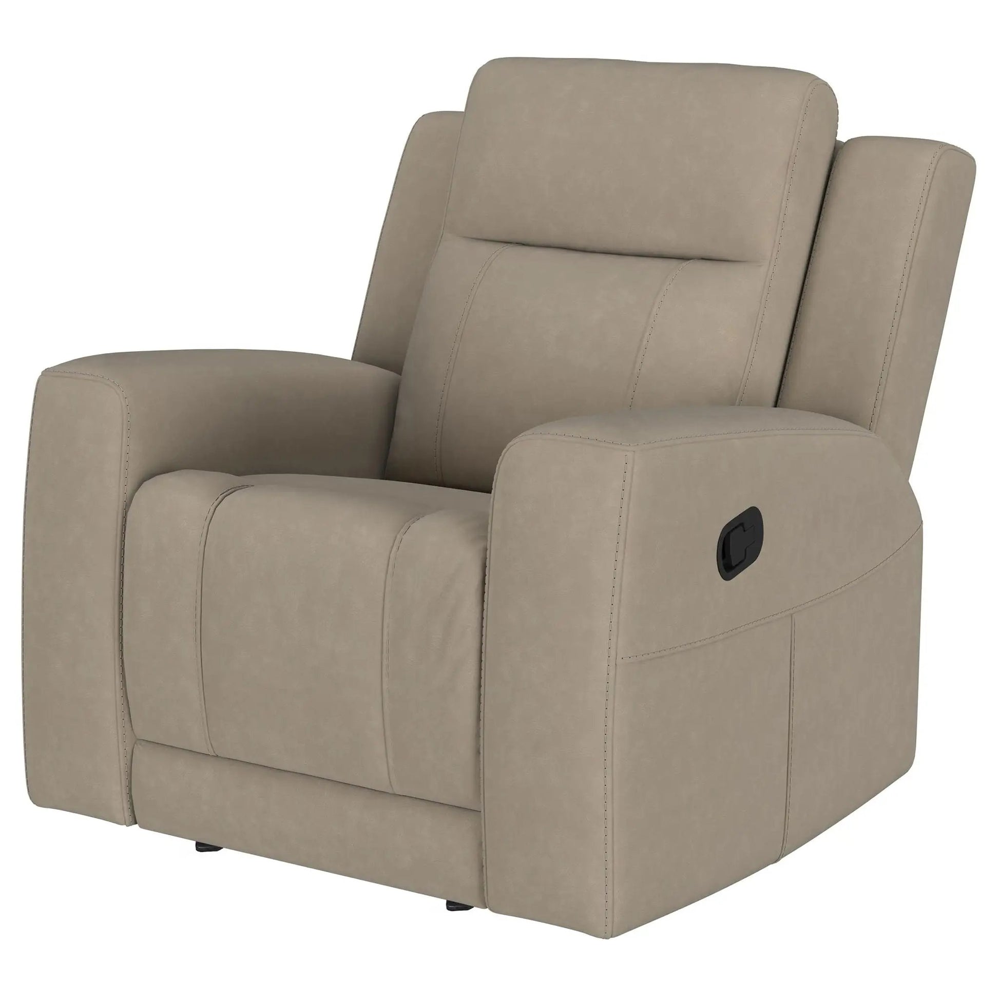 Slater upholstered recliner chair taupe with manual recline by Unique Piece Furniture on Tampa Home & Garden Store