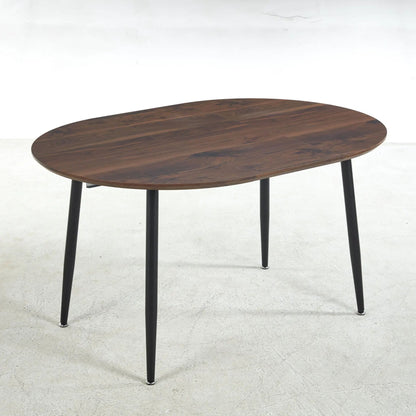 Extendable Dining Table with Durable Metal Legs