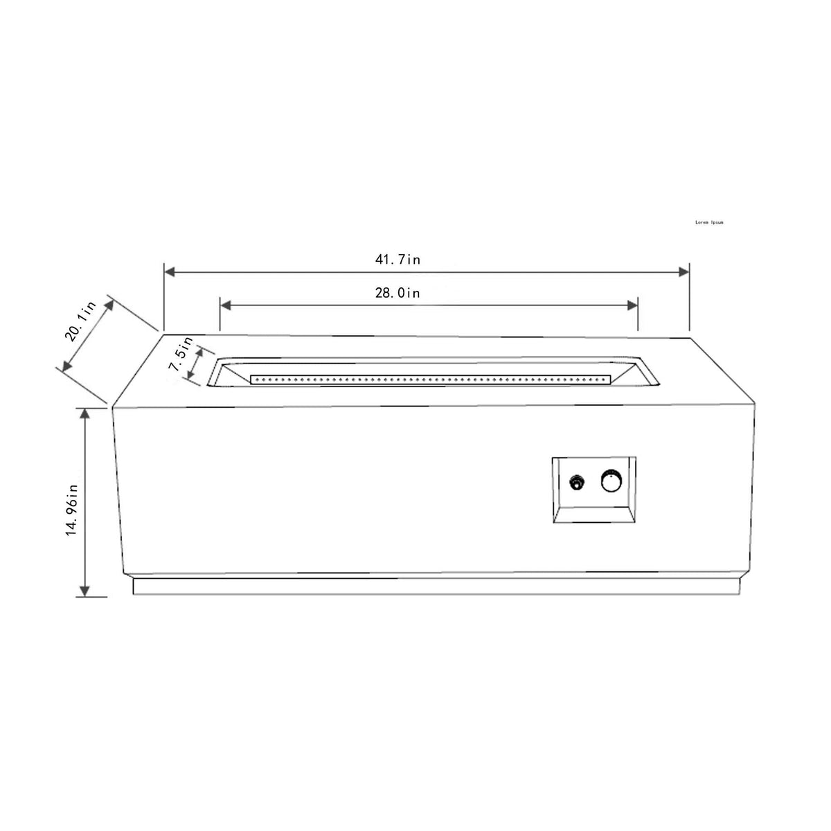 Propane gas fire pit table blueprint by HouseOfZazla with glass wind guard on Tampa Home & Garden Store