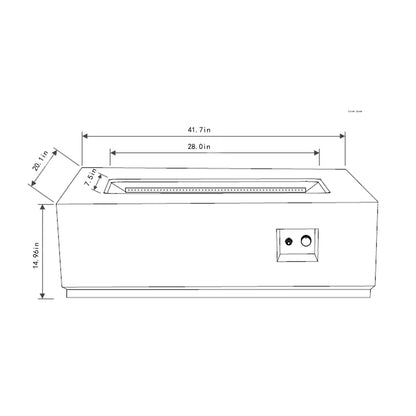 Propane gas fire pit table blueprint by HouseOfZazla with glass wind guard on Tampa Home & Garden Store
