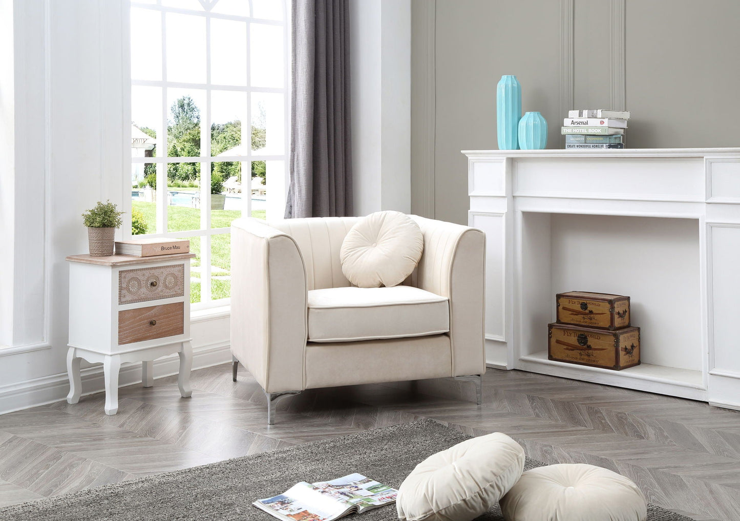 Contemporary Micro Suede and Cozy Lounge Chair