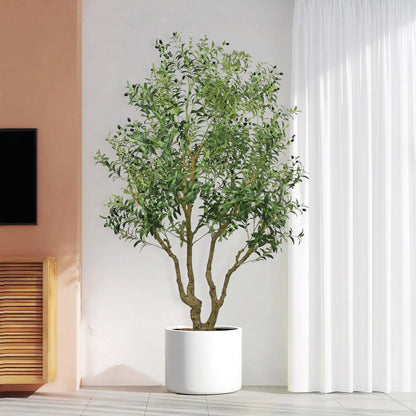 Artificial Olive Tree With A Wood Trunk Green