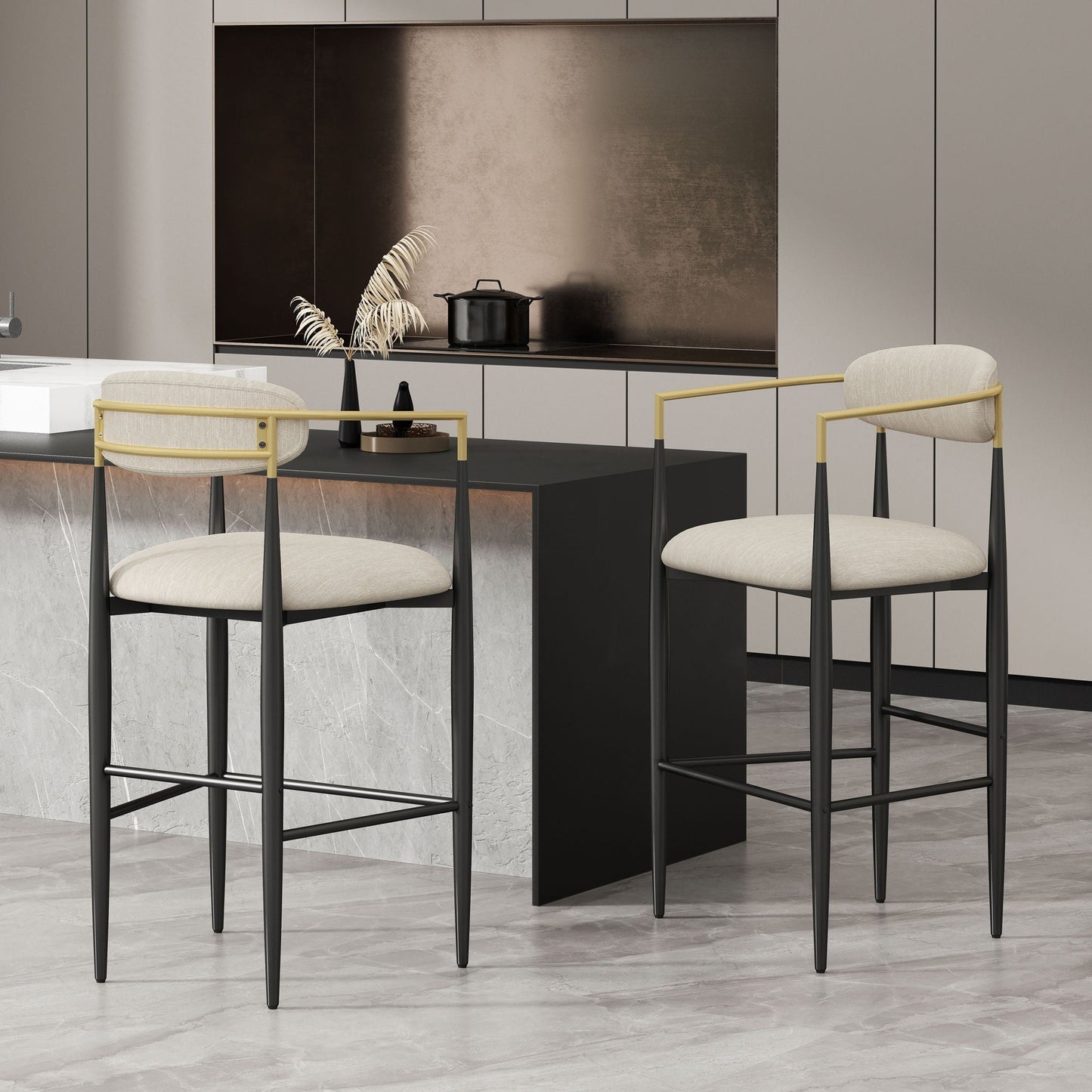 Upholstered Bar Stools for Kitchen Island Seating