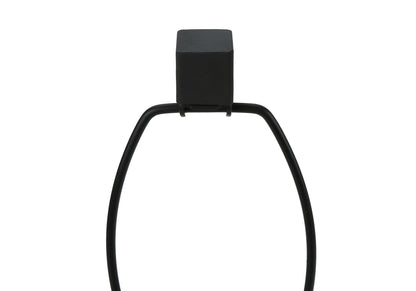 HouseOfZazla table lamp black resin head with curved black metal legs on Tampa Home & Garden Store