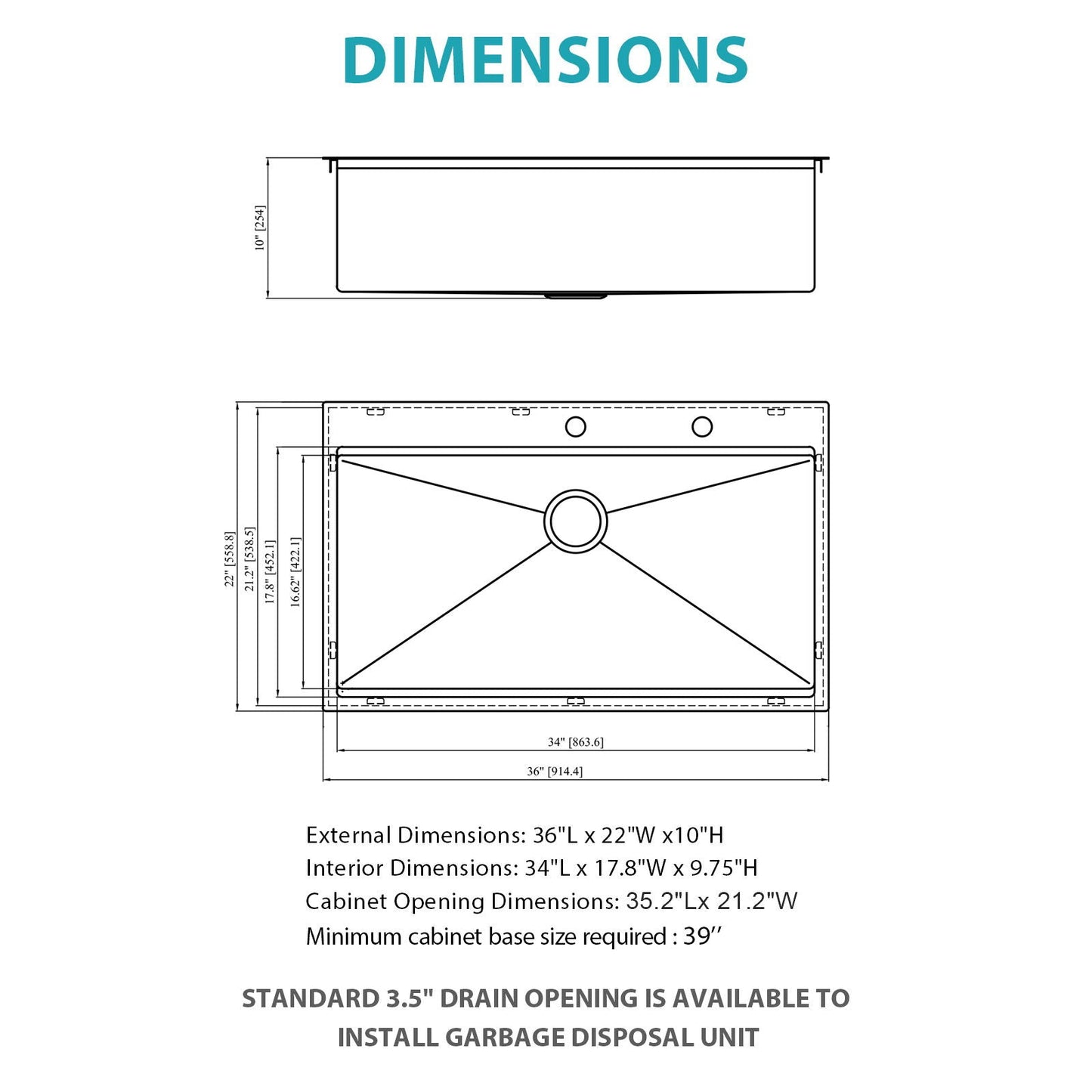 Drop In Kitchen Sink Stainless Steel Workstation