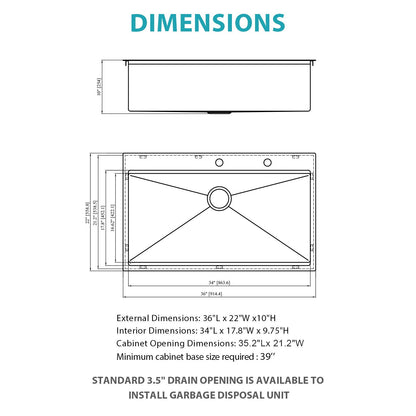 Drop In Kitchen Sink Stainless Steel Workstation