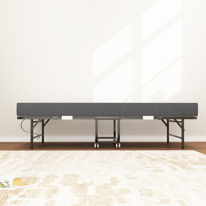 Twin Extra Long Bed and Foam Mattress Black