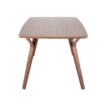 Mid Century Modern dining table with bentwood legs in dark brown finish on Tampa Home & Garden Store