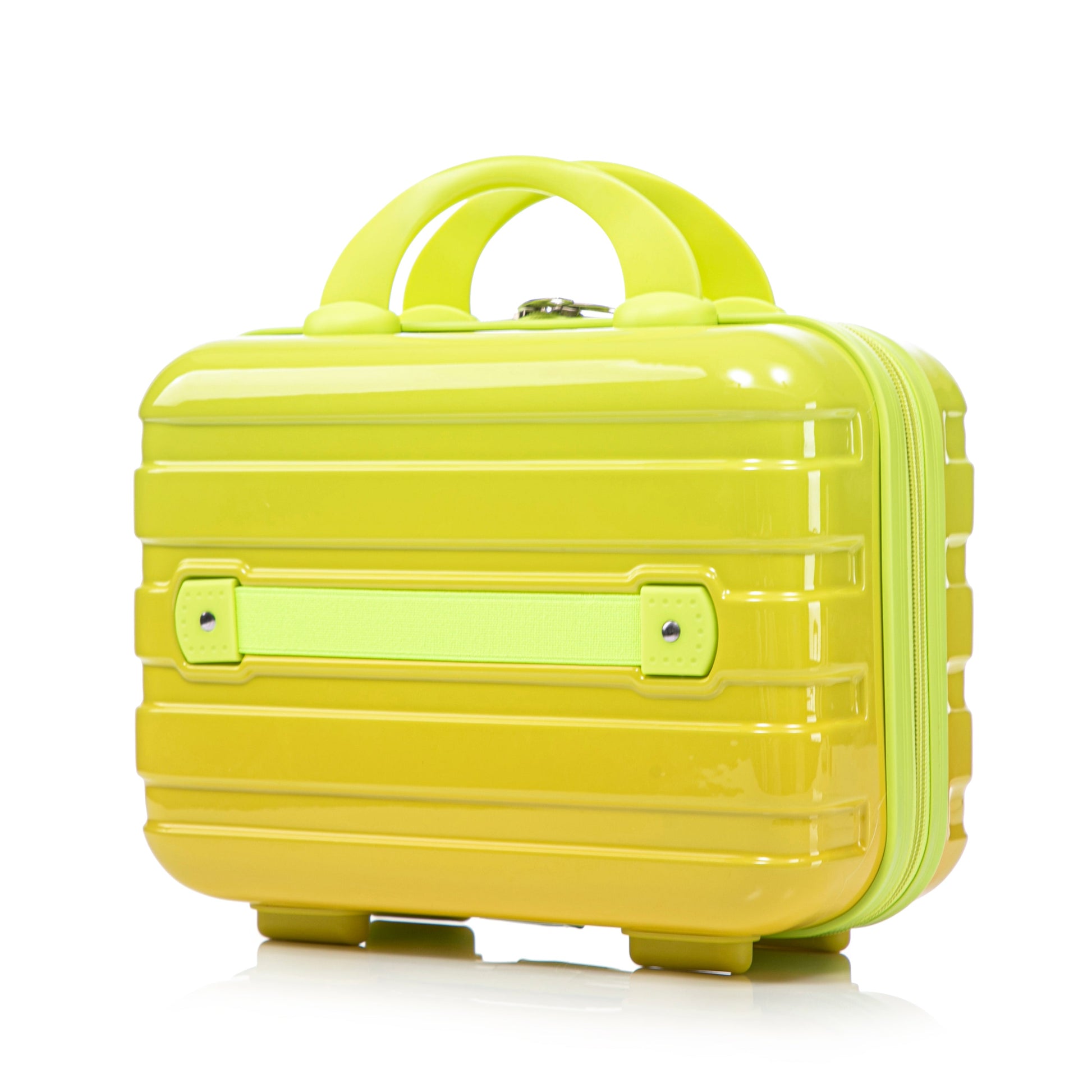 2-piece PC spinner luggage set HouseOfZazla gradient lime color hard shell with lock on Tampa Home & Garden Store