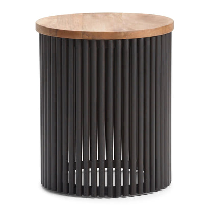 Demy Marble Accent Table with Sturdy Metal Base