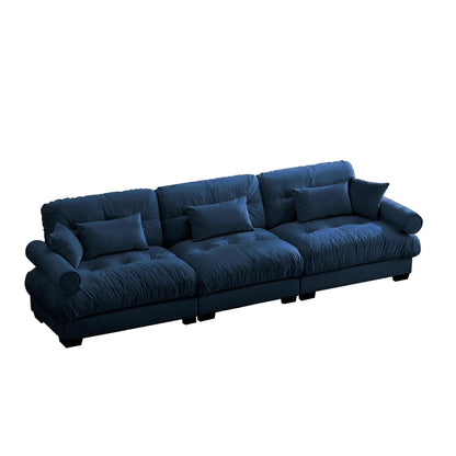 Large Modern Sofa With Cloud Comfort And Pillows