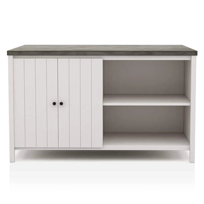 Counter Height Dining Table with Storage Cabinet