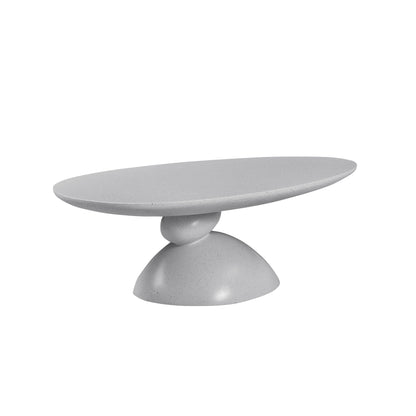 Lucky Stone End Table by HouseOfZazla with gray speckled top and sculptural pedestal base on Tampa Home & Garden Store