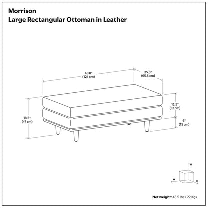 Morrison Handcrafted Ottoman Mid Century Style